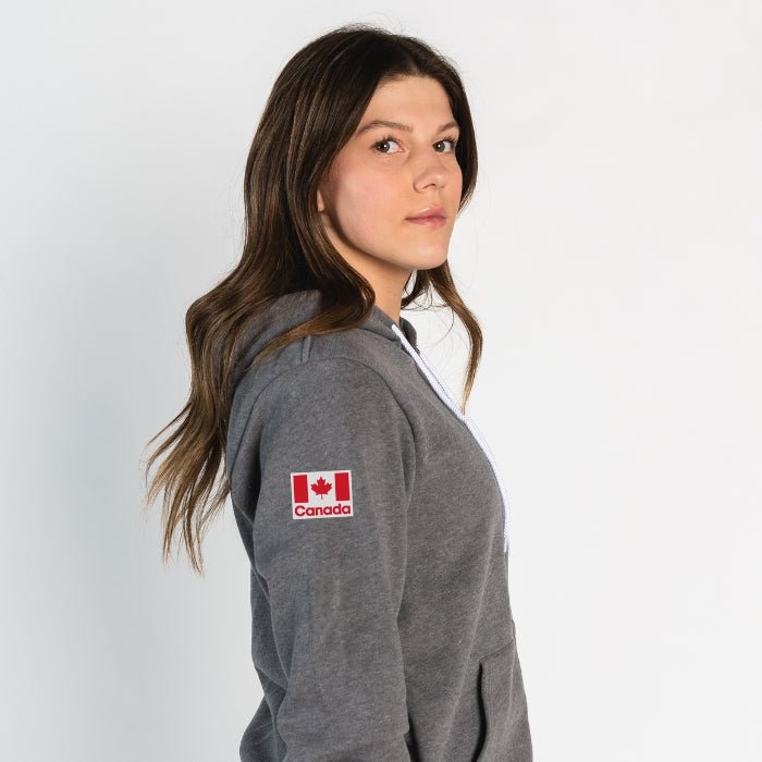 Volleyball Canada Grey Full Zip Hoodie