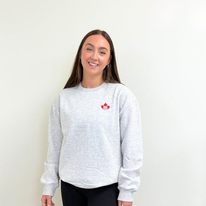 Volleyball Canada Ash Crewneck